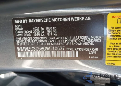 2016 Mini Countryman Cooper S z USA, uszkodzony, nr VIN WMWZC3C58GWT10537